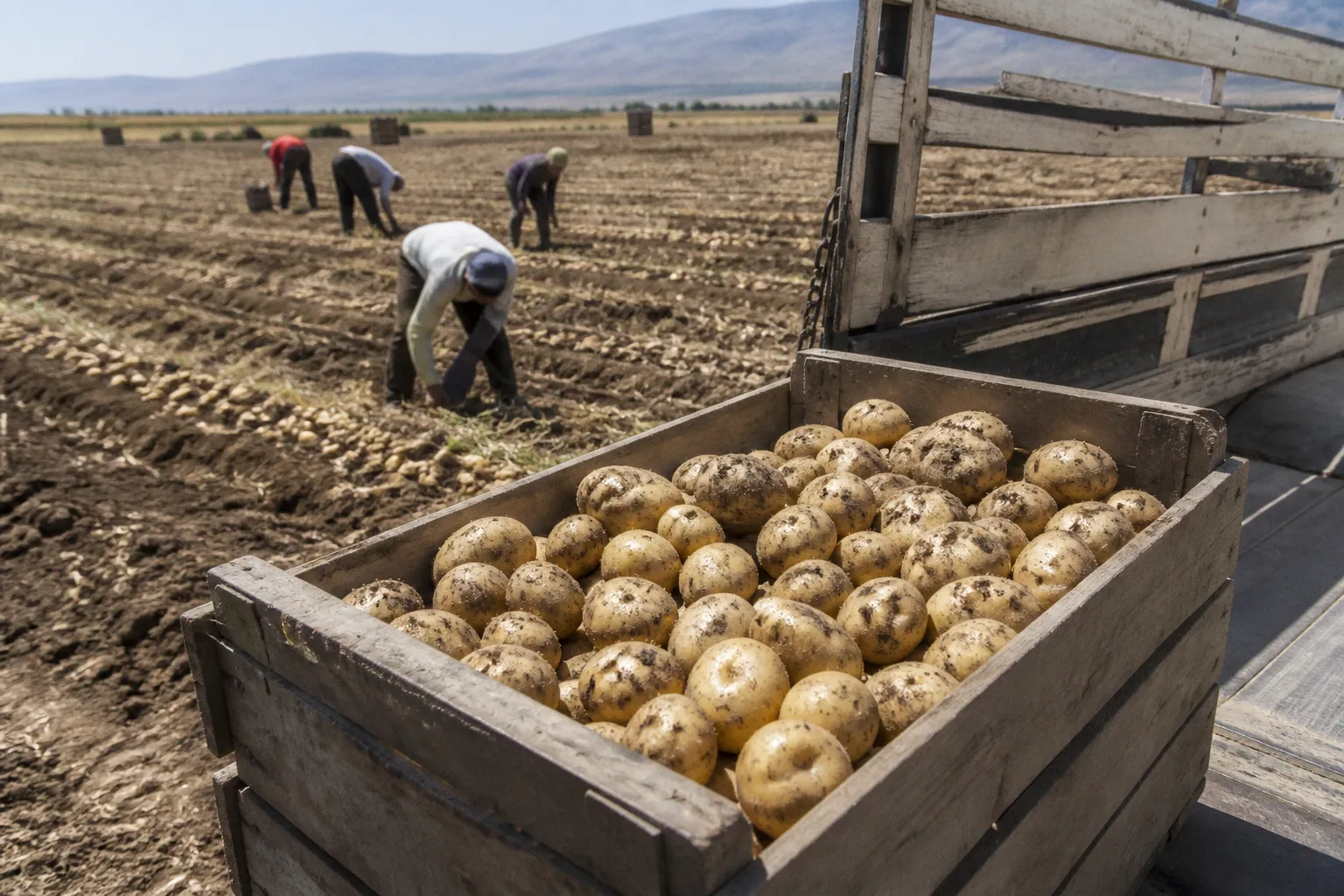 Bekaa Valley Potato Harvest: From Soil to Wholesale Market