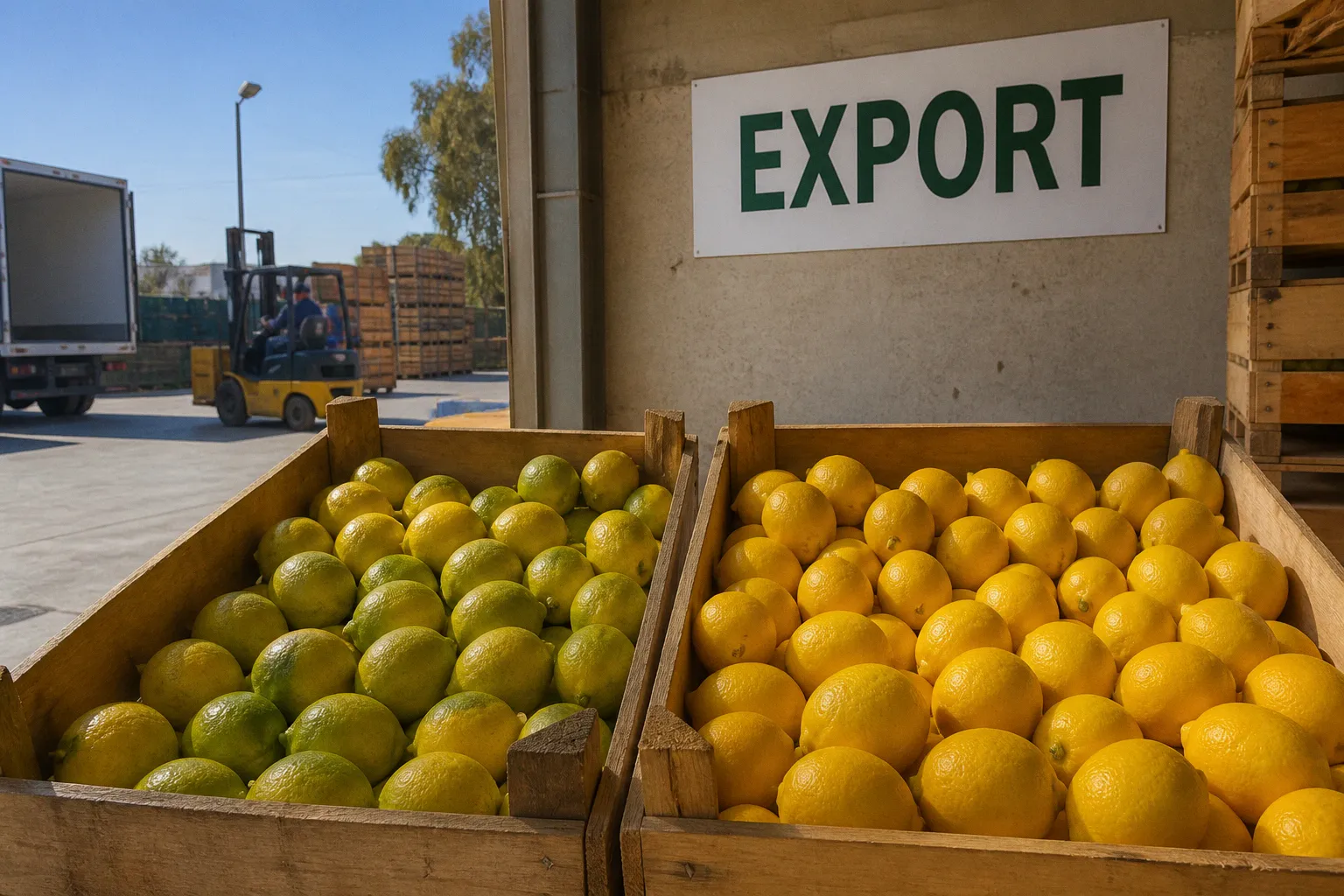 Citrus degreening: export quality before and after
