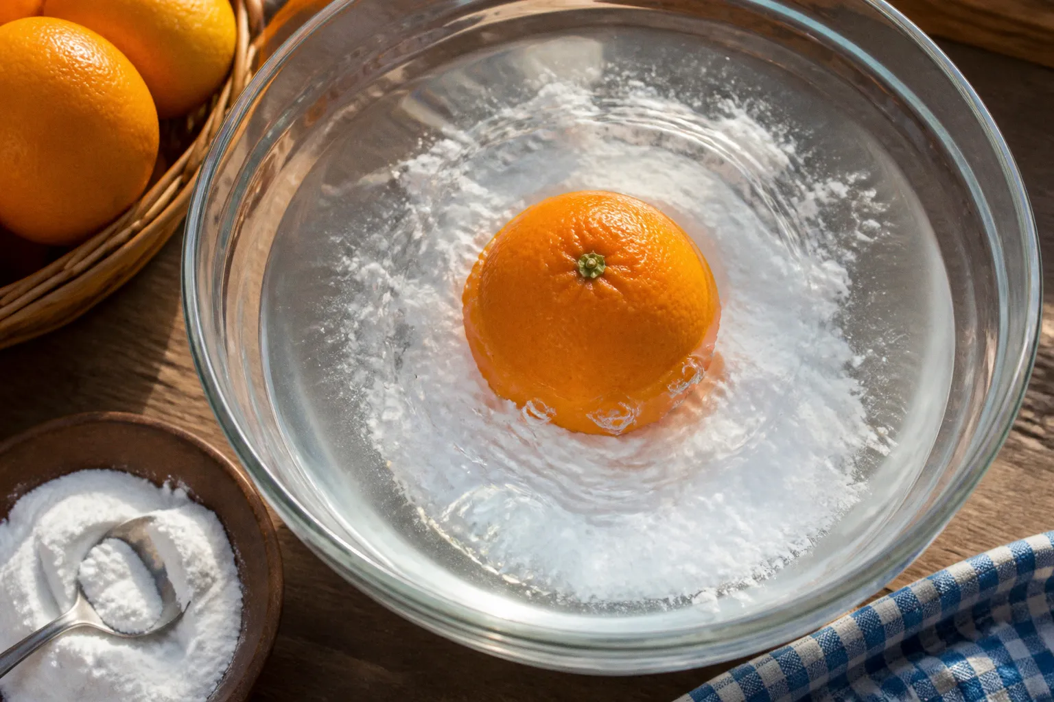 Citrus mold prevention: the quick baking soda dip