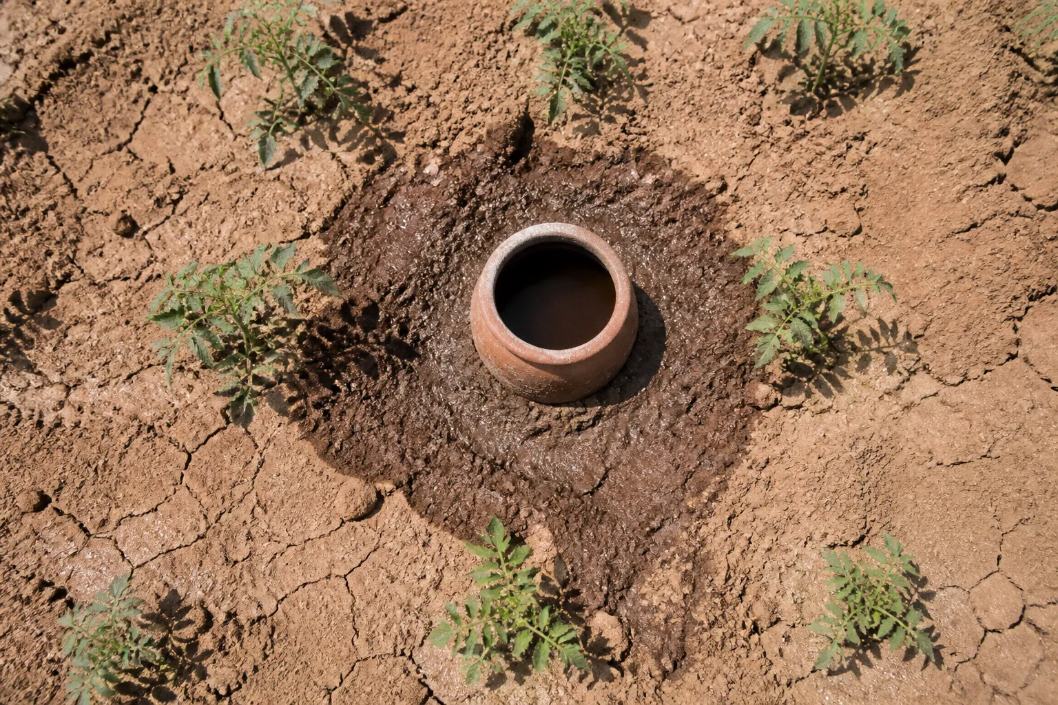 Clay pot irrigation: easy water saving for Bekaa farms
