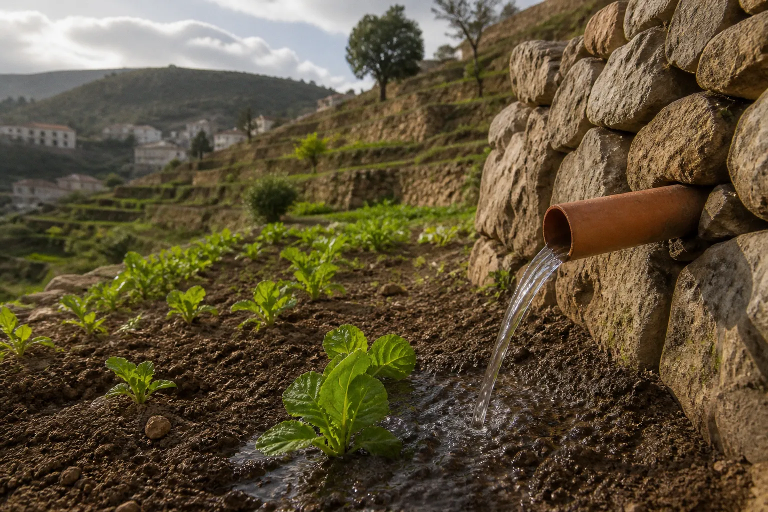 Gravity drip irrigation: a step-by-step terrace project