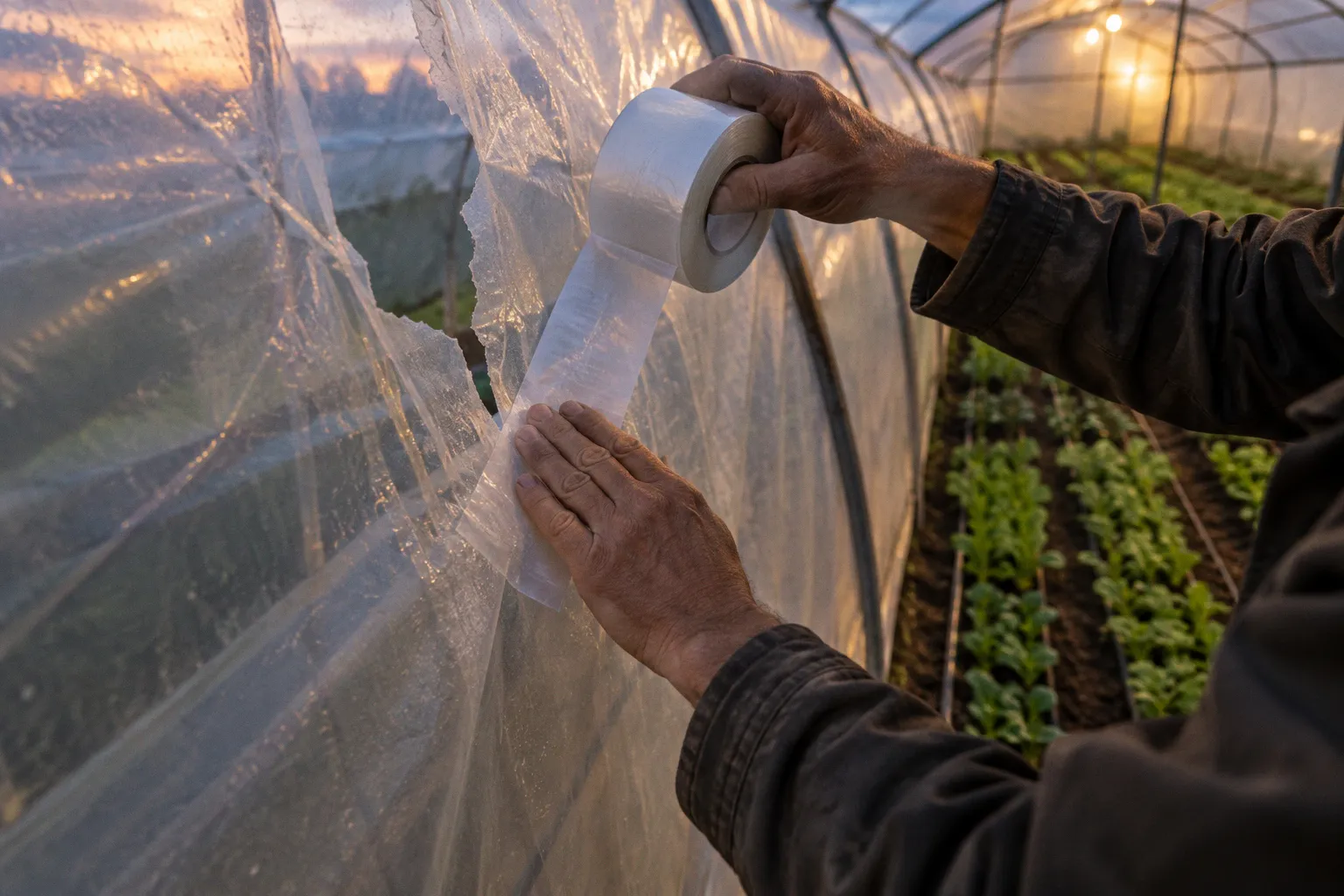 Greenhouse plastic repairs: quick fixes for common tears