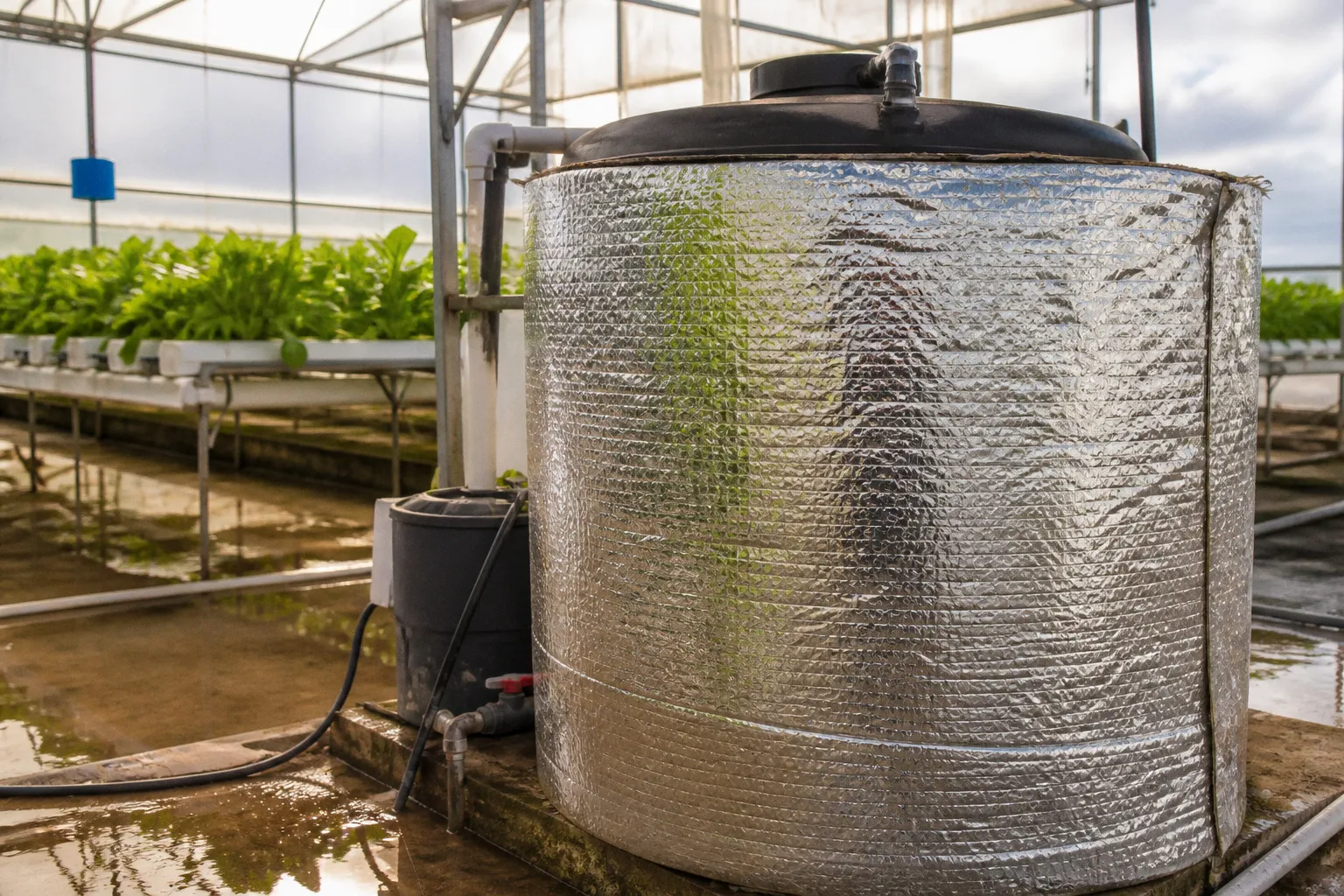 Hydroponic tank heat: the quick reflective wrap fix