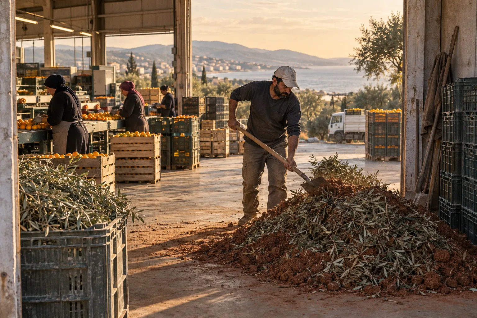 Olive grove mulching: soil moisture changes before and after