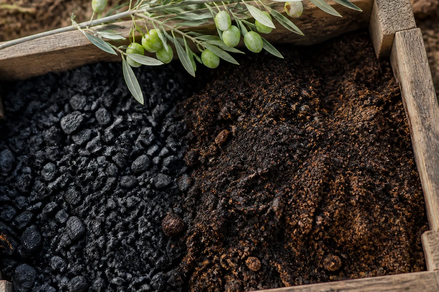 Olive pomace biochar: a four-stage soil health project