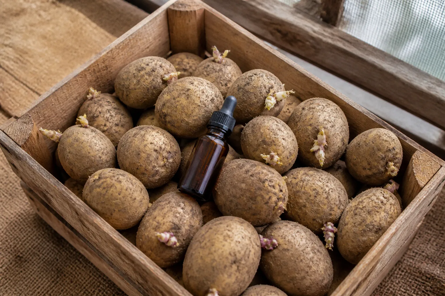 Potato sprout prevention: the quick mint oil method